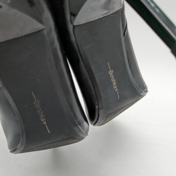 Bershka Black Patent Leather Pointy Toe Sillito Zip-up Bootie 36 US 5/6 - Picture 6 of 13